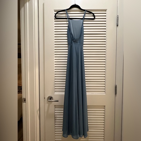Lulu’s XS dark blue grey bridesmaid or wedding dress. - Picture 4 of 5